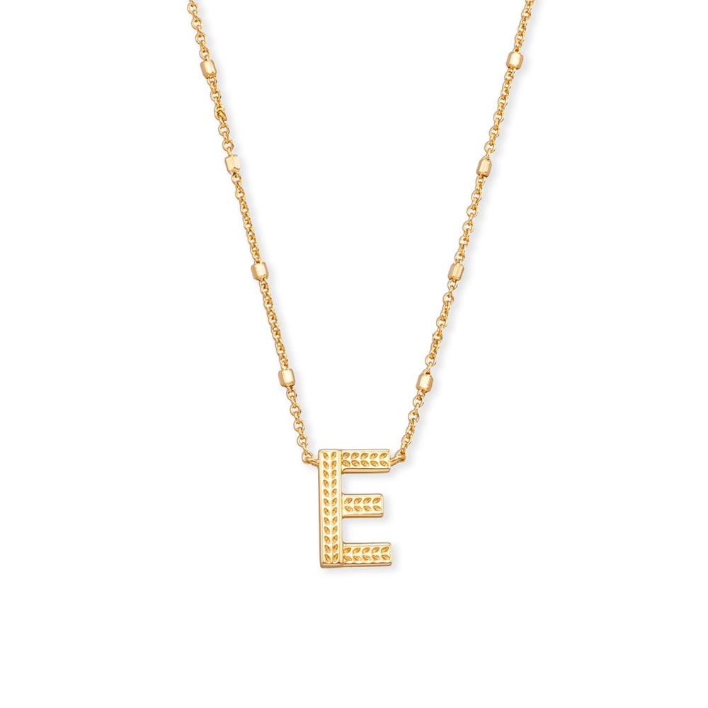Kendra Scott Gold 'E' Pendant Necklace